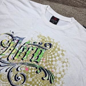 Zion Rootswear Afro Graffiti Double Sided Graphic T Shirt White 3XL Hip Hop